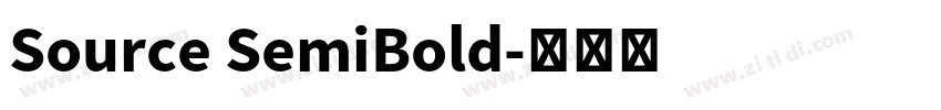 Source SemiBold字体转换